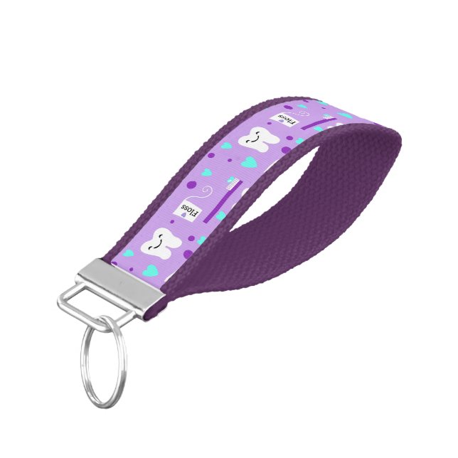 Llavero De Pulsera Lavanda para perchas de pincel dental - Aqua (Angulado hacia abajo)
