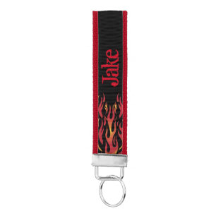 Llavero De Pulsera Llamas calientes personalizadas en el fuego