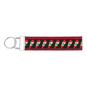 Llavero De Pulsera Mapa del Líbano con bandera