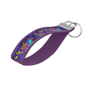 Llavero De Pulsera mariposas Purpurinoso