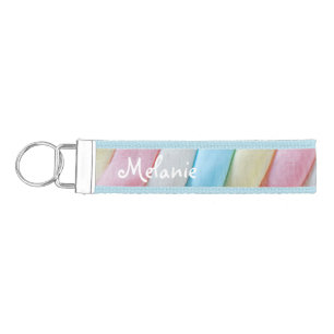 Llavero De Pulsera Marshmallow Twist Pastel Candy Personalizado