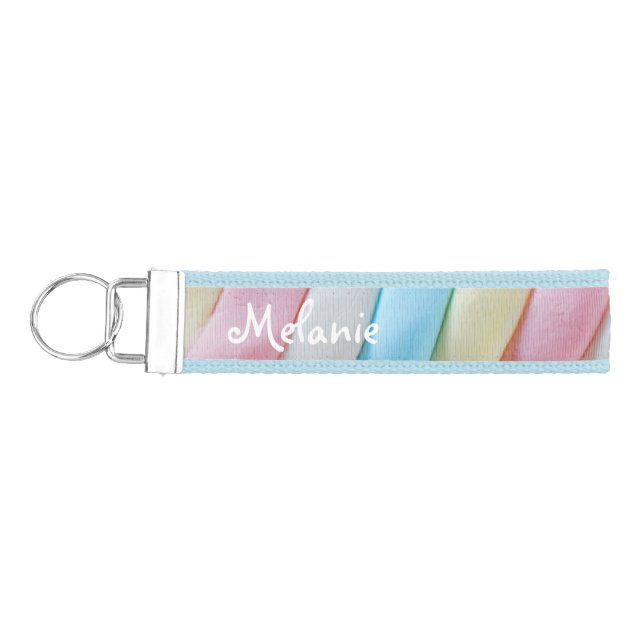 Llavero De Pulsera Marshmallow Twist Pastel Candy Personalizado (Llaves lado izquierdo)