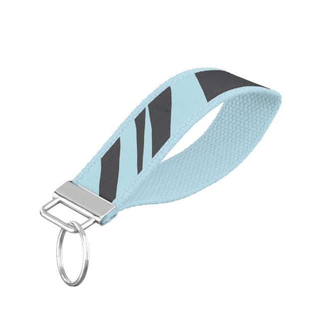 Llavero De Pulsera Moda De Moda Azul Claro Y Gris Moderna (Angulado hacia abajo)