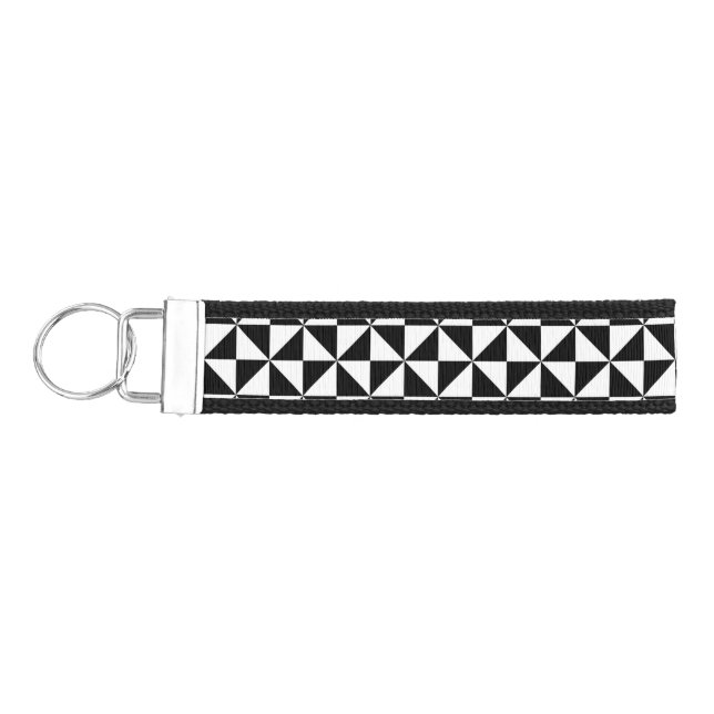 Llavero De Pulsera Modelo blanco y negro del triángulo (Llaves lado izquierdo)