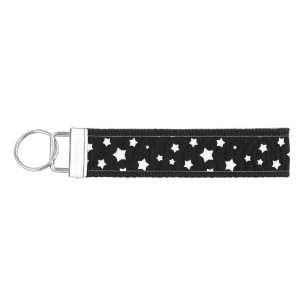Llavero De Pulsera Modelo de estrellas blanco y negro