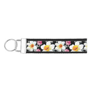 Llavero De Pulsera Modelo de la elegancia con las flores del narciso