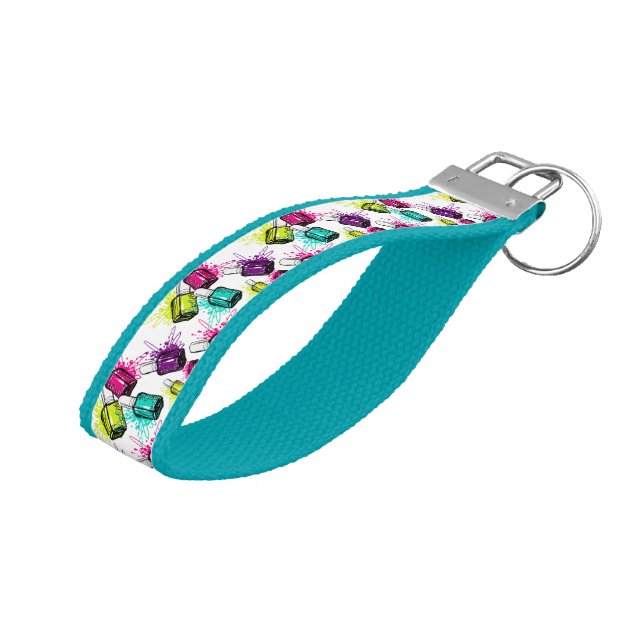 Llavero De Pulsera Modelo de neón del esmalte de uñas (Angulado hacia arriba)