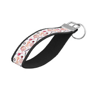 Llavero De Pulsera Modelo del maquillaje de la acuarela
