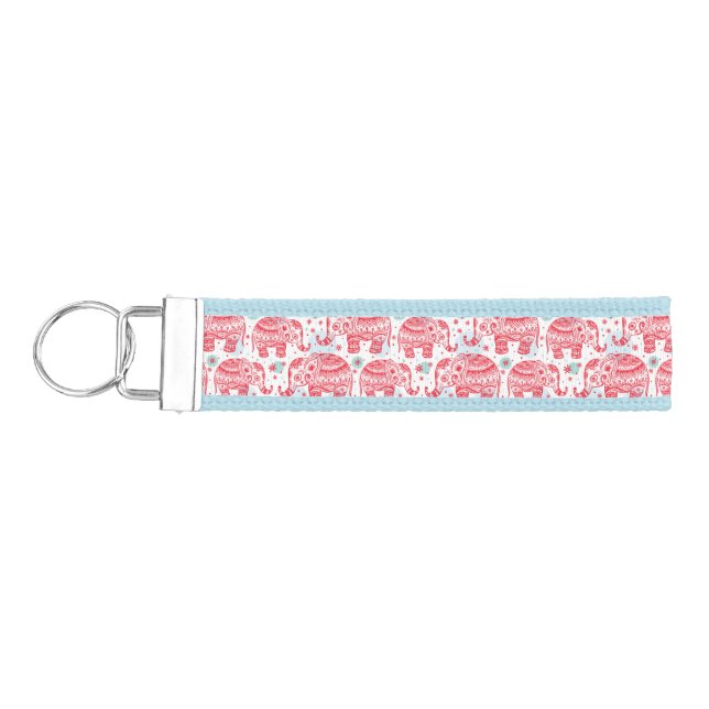 Llavero De Pulsera Modelo étnico rojo del elefante (Llaves lado izquierdo)