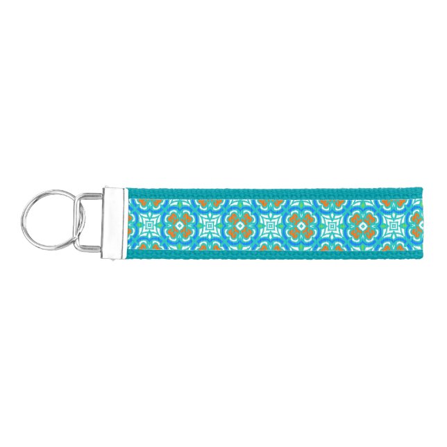 Llavero De Pulsera Modelo étnico verde azulado (Llaves lado izquierdo)