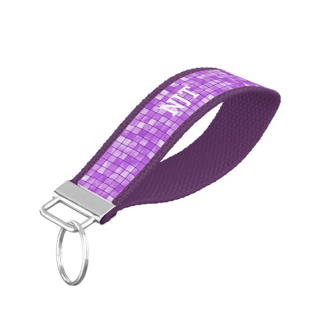 Llavero De Pulsera Modelo geométrico Amethyst femenino de la teja (Angulado hacia abajo)