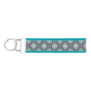 Llavero De Pulsera Modelo tribal del ikat retro geométrico