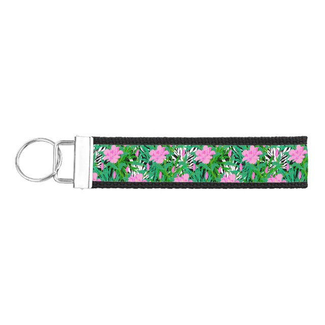 Llavero De Pulsera Modelo tropical con las flores de la selva (Llaves lado izquierdo)