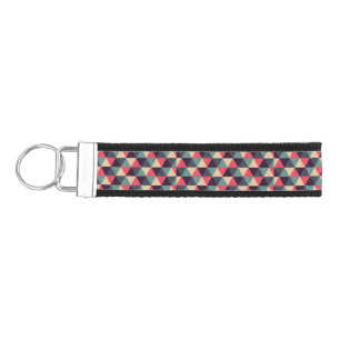 Llavero De Pulsera Modelo verde azulado y rosado del triángulo
