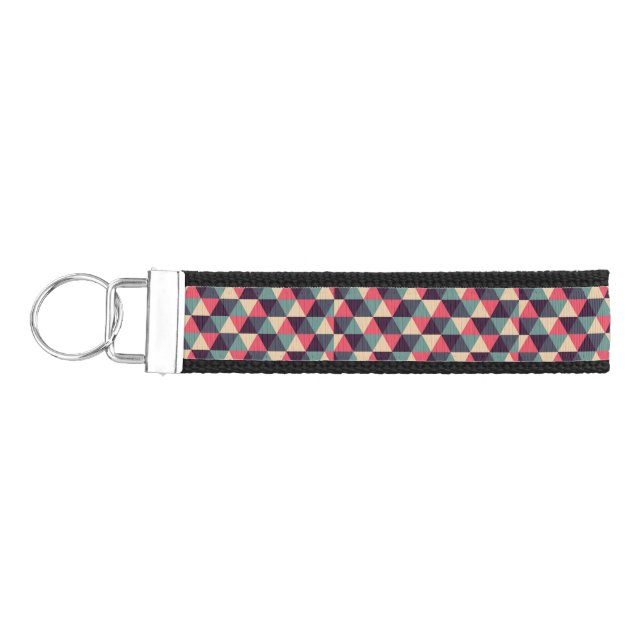 Llavero De Pulsera Modelo verde azulado y rosado del triángulo (Llaves lado izquierdo)