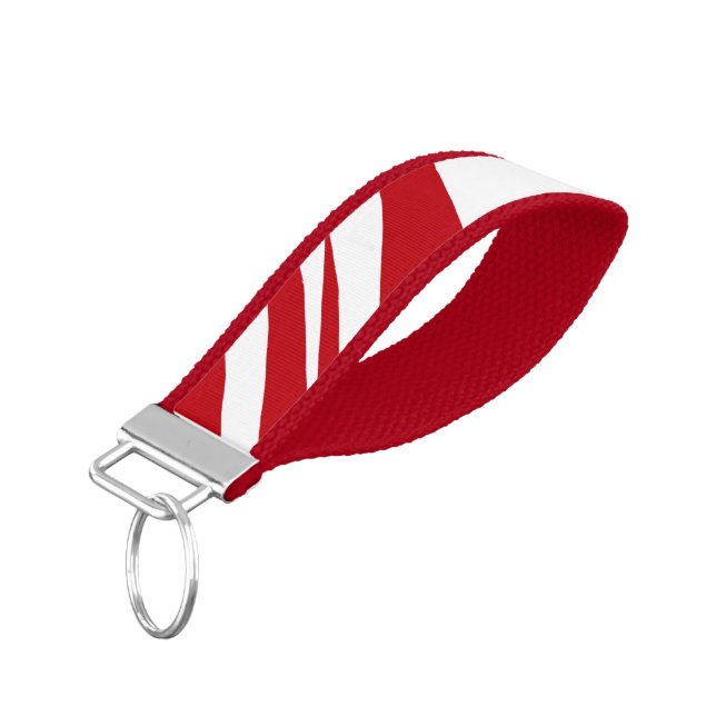 Llavero De Pulsera Moderna Moda Roja Y Blanca (Angulado hacia abajo)
