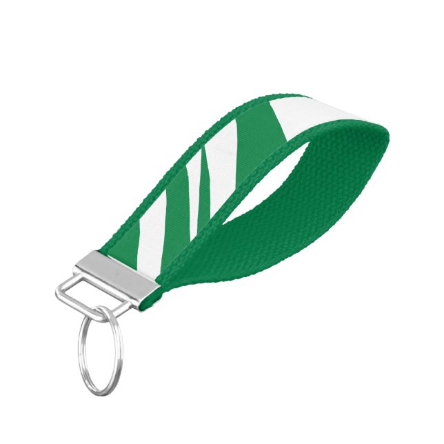 Llavero De Pulsera Moderna Moda Verde Y Blanca (Angulado hacia abajo)