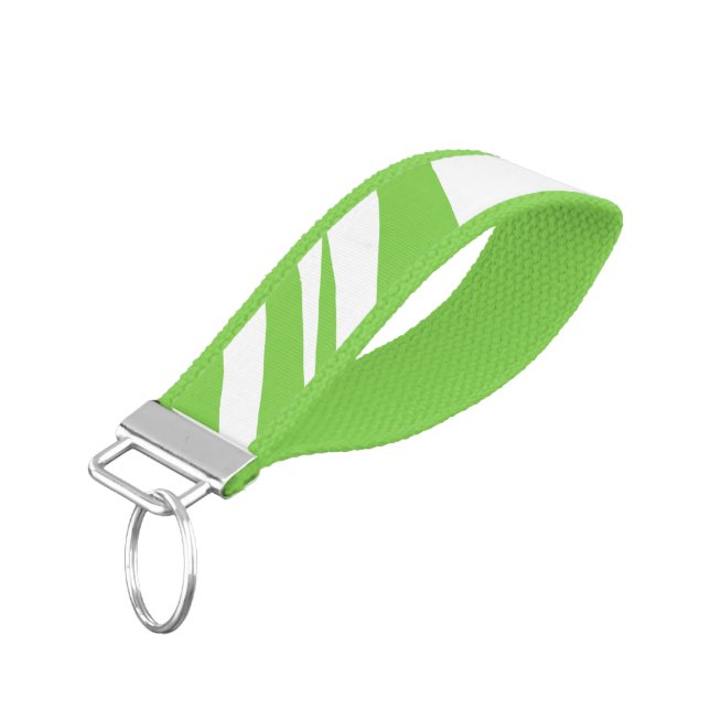 Llavero De Pulsera Moderna Moda Verde Y Blanca (Angulado hacia abajo)