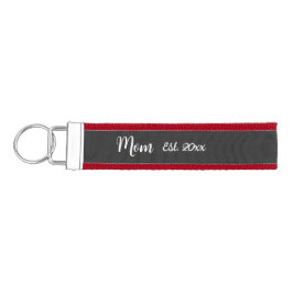 Llavero De Pulsera Mom Established Modern Script Black 3 Photo