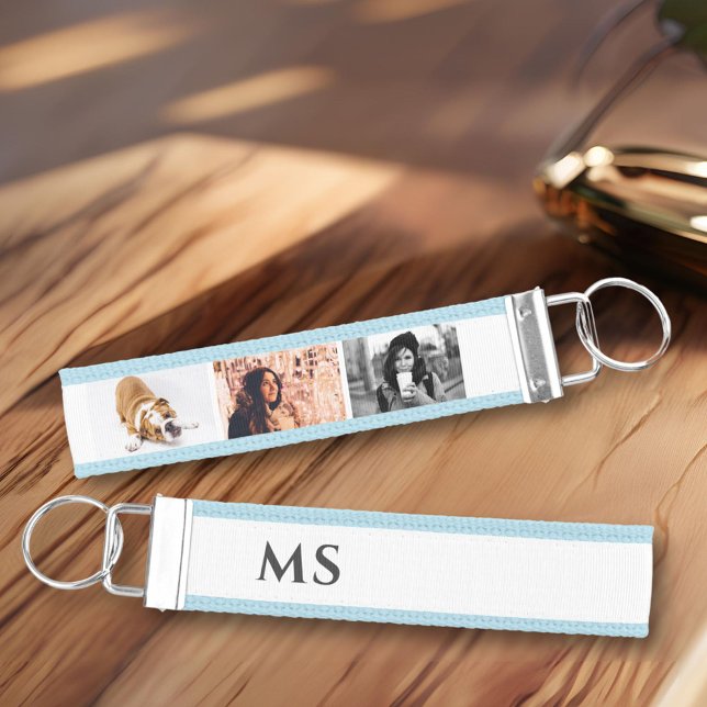 Llavero De Pulsera Monograma de Collage de fotos de Personalizado mod (Subido por el creador)
