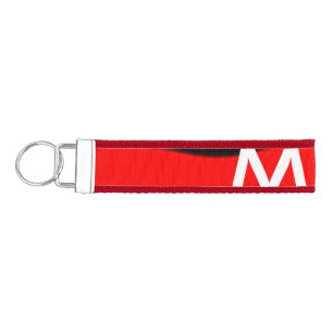 Llavero De Pulsera Monograma simple añada su letra de nombre man mini