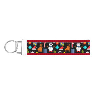 Llavero De Pulsera Navidades Pixel