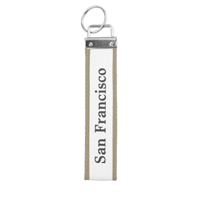 Llavero De Pulsera Nombre de pueblo personalizado y código postal (Llaves parte superior)