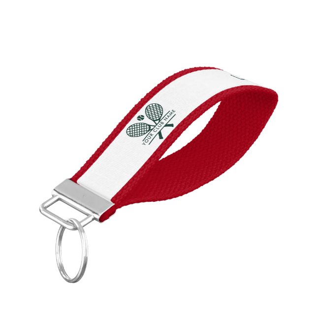Llavero De Pulsera Nombre del club Equipo de tenis Verde Cualquier Pe (Angulado hacia abajo)