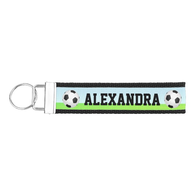 Llavero De Pulsera Nombre personalizado del fútbol deportivo de niño (Llaves lado izquierdo)