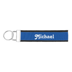 Llavero De Pulsera Nombre personalizado personalizado simple azul mar