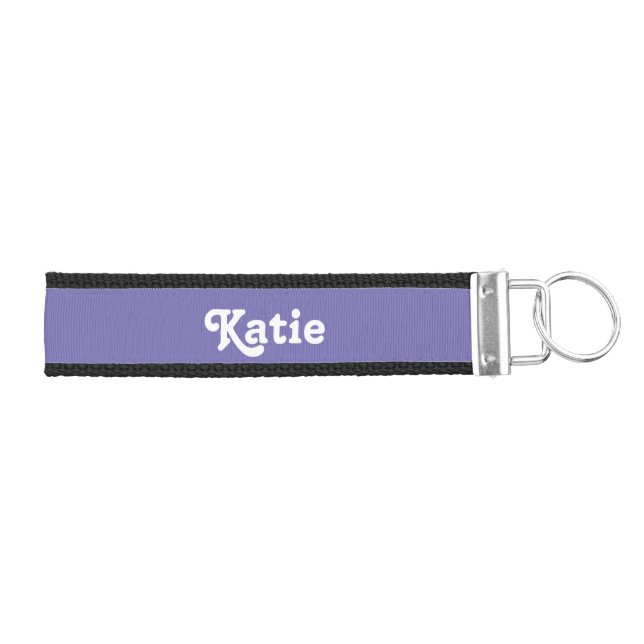 Llavero De Pulsera Nombre personalizado simple púrpura (Llaves derecha)