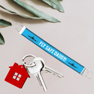 Llavero De Pulsera Papi seguro de vuelo y Personalizado de avión Mini