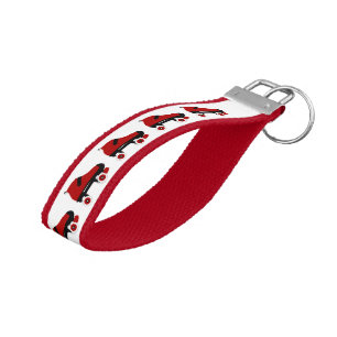 Llavero De Pulsera patín derby de roller de quad rojo
