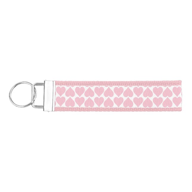 Llavero De Pulsera Patrón de corazón rosado, romántico, amor (Llaves lado izquierdo)
