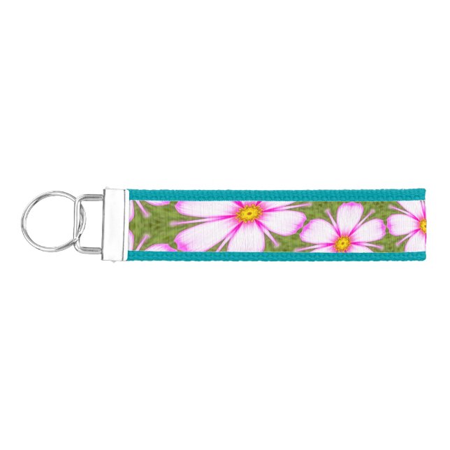 Llavero De Pulsera Patrón de flores de cosmos (Llaves lado izquierdo)
