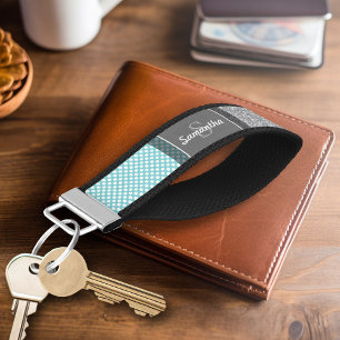 Llavero De Pulsera Patrón de impresión de Purpurina Giral con monogra