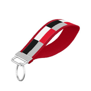 Llavero De Pulsera Patrón de tablero de ajedrez editable