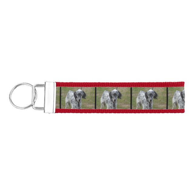 Llavero De Pulsera Perro hermoso del organismo inglés (Llaves lado izquierdo)