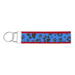 Llavero De Pulsera Perro Paws Black & White Polka Dot (Punto de polka