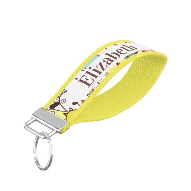 Llavero De Pulsera Perros divertidos personalizados (Angulado hacia abajo)