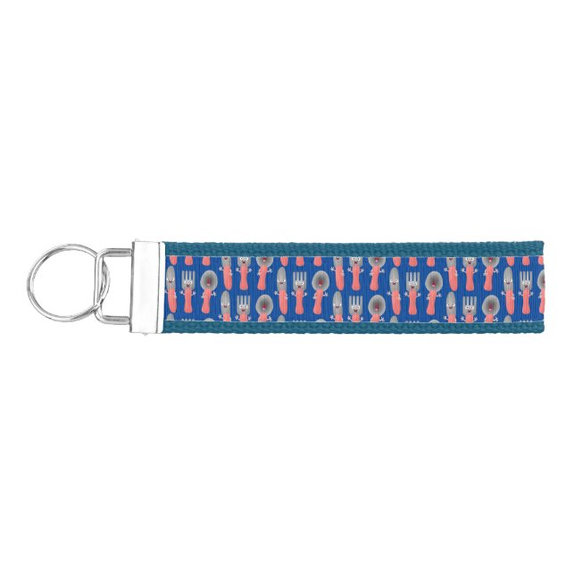 Llavero De Pulsera Personalizado de cubertería de bifurcación y cucha (Llaves lado izquierdo)