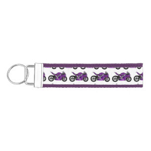 Llavero De Pulsera Personalizado de motocicleta Purple
