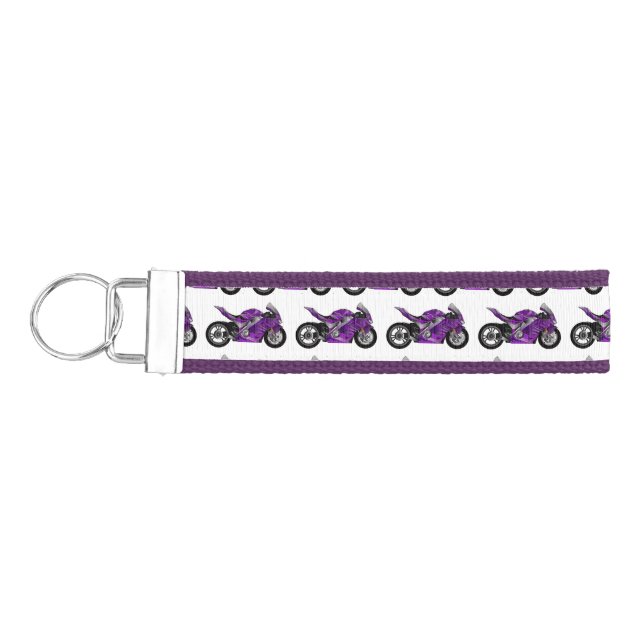 Llavero De Pulsera Personalizado de motocicleta Purple (Llaves lado izquierdo)