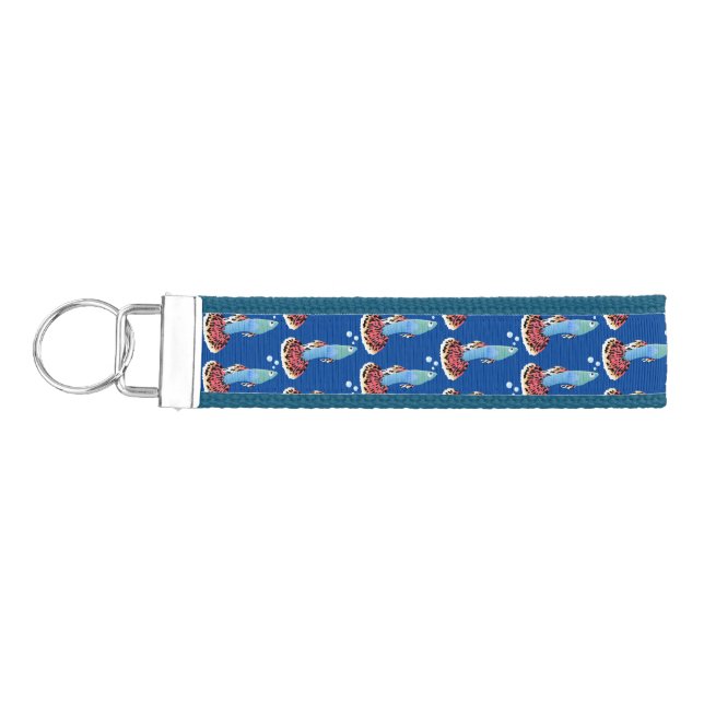 Llavero De Pulsera Personalizado de peces tropicales adormilados (Llaves lado izquierdo)