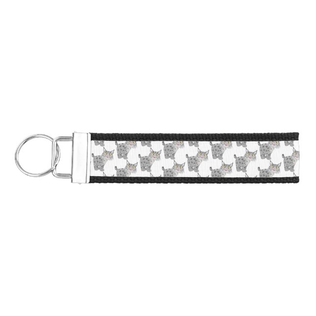 Llavero De Pulsera Personalizado del lince del bobcat medio (Llaves lado izquierdo)