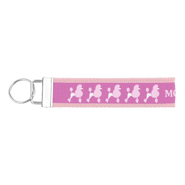Llavero De Pulsera Personalizado Texto Pink Poodle (Llaves lado izquierdo)