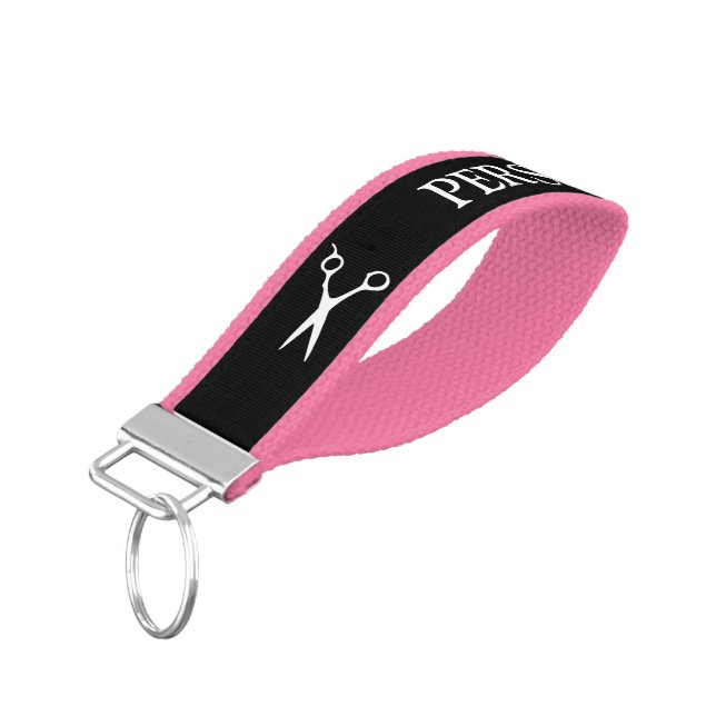 Llavero De Pulsera Personalized wrist keychains for hairdresser (Angulado hacia abajo)