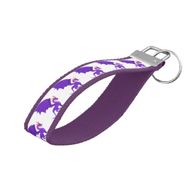 Llavero De Pulsera Purple dragon cartoon (Angulado hacia arriba)