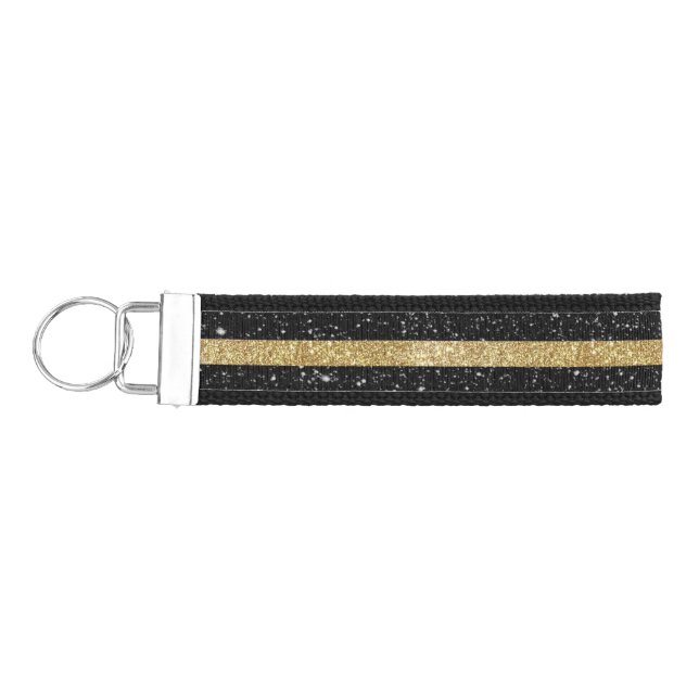 Llavero De Pulsera Purpurina delgado de línea dorada (Llaves lado izquierdo)