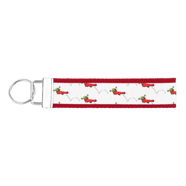 Llavero De Pulsera Rana dulce en un personalizado de salto de calcetí (Llaves lado izquierdo)